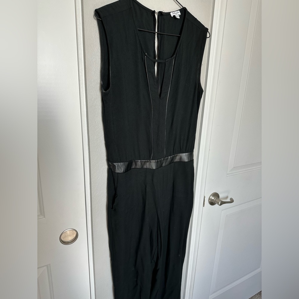 Splendid V-Neck Black Jumpsuit